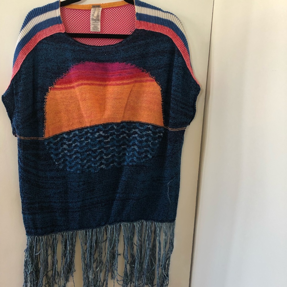 Free people poncho swimsuit cover up